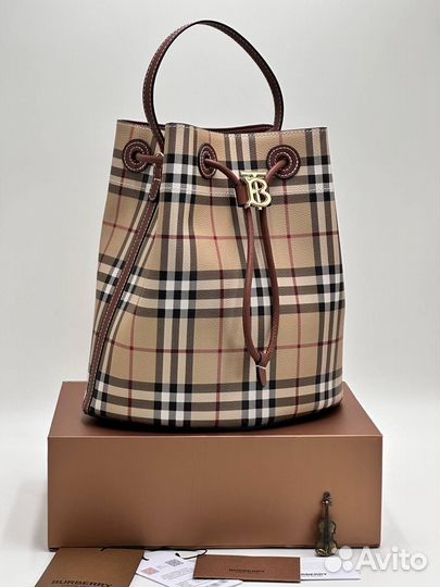 Сумка мешок Burberry Medium Check Bucket Bag