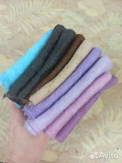 Цветная льняная вата