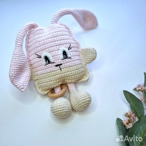 Зайка тянучка для малышей