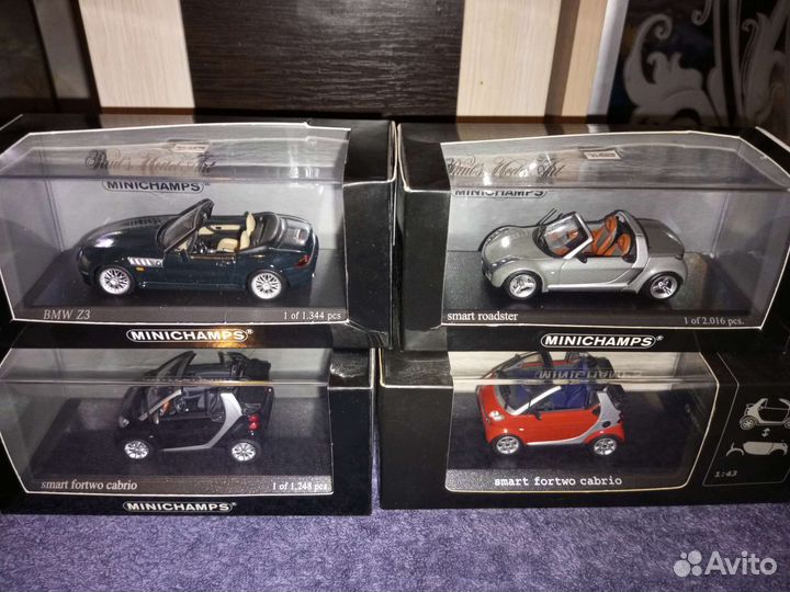 Audi, BMW, Smart и др. 1:43 Minichamps, Schuco