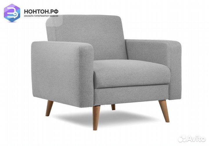 Кресло книжка Верден серое