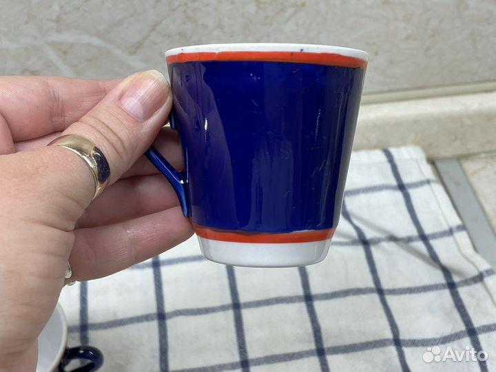 Чашки фарфор кофейные городница СССР 4 шт