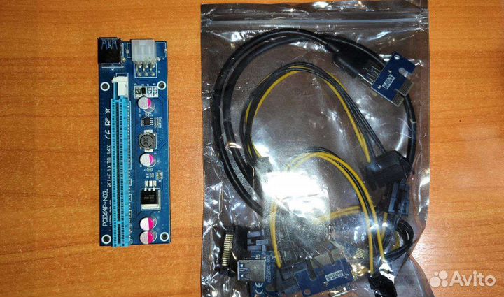 Райзер pci-e 6pin, molex