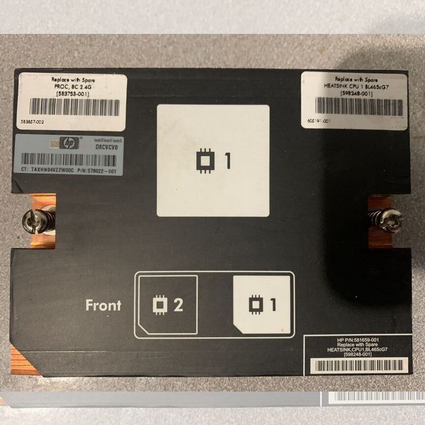 [598248-001] Радиатор Hp Cpu2 Heatsink For Proliant Bl465c G7 598248-001