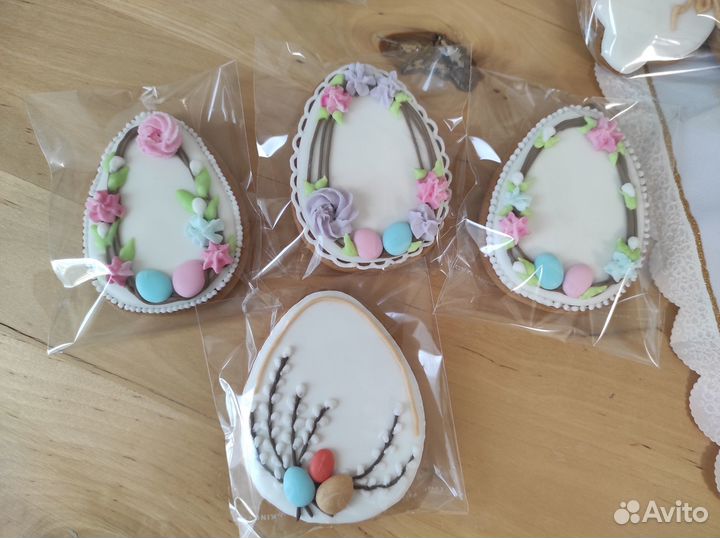 Пряники пасхальные и топперы для кулича