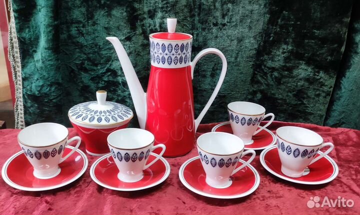 Кофейный сервиз гдр Freiberger porzellan
