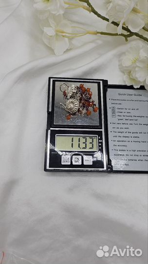 Сереб. серьги-джумки кисточки с нат. камнями