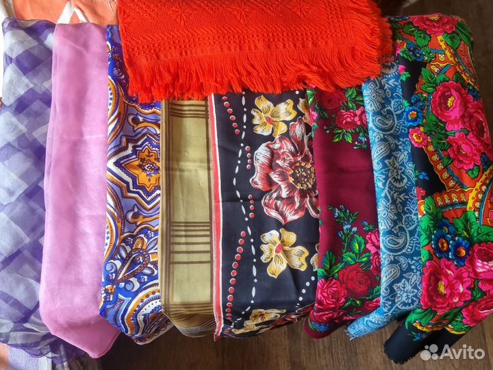 Женский платок новый (шерсть, газовые, полиэстер)