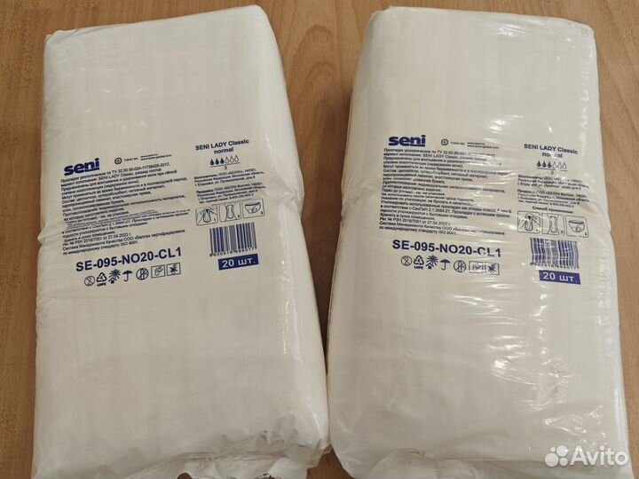 Урологические прокладки seni 6 пачек