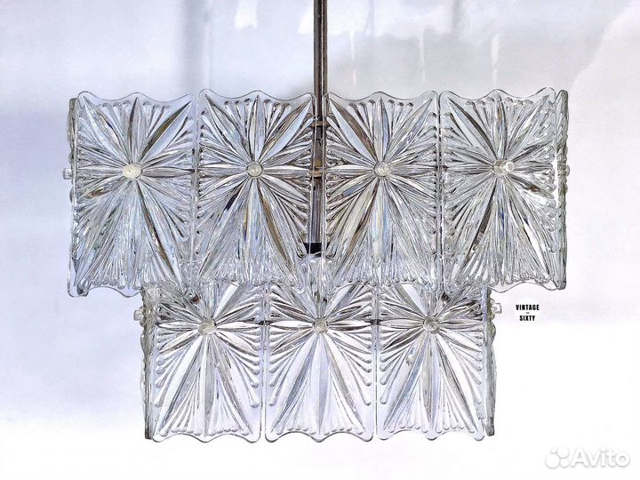 Люстра хрустальная квадрат СССР 70-е гг