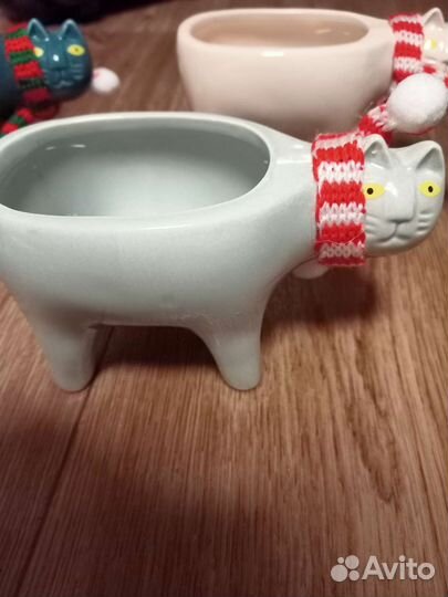 Горшки для цветов котик