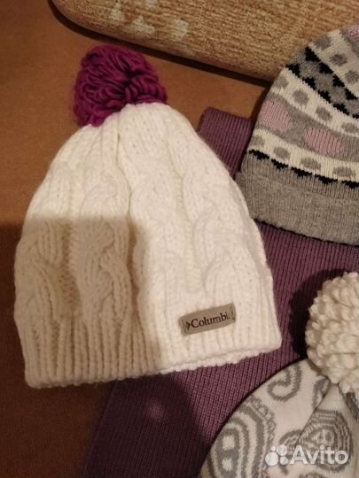 Шапки и шарфы женские пакетом