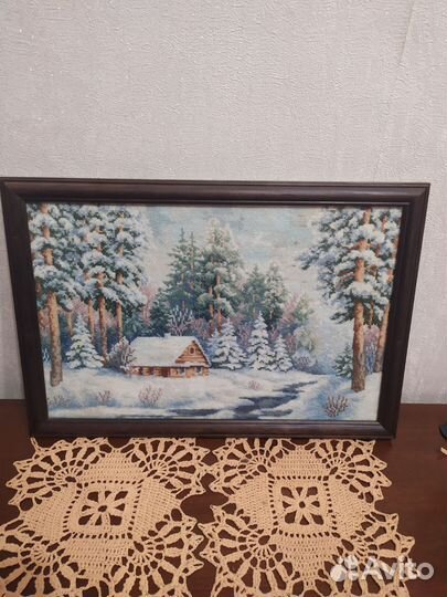 Готовая картина вышивки крестом