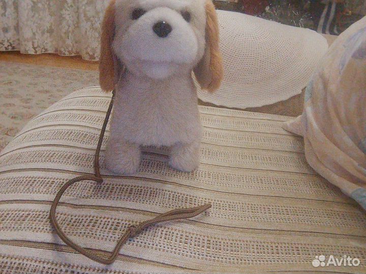 Собачка на поводке игрушка пищит