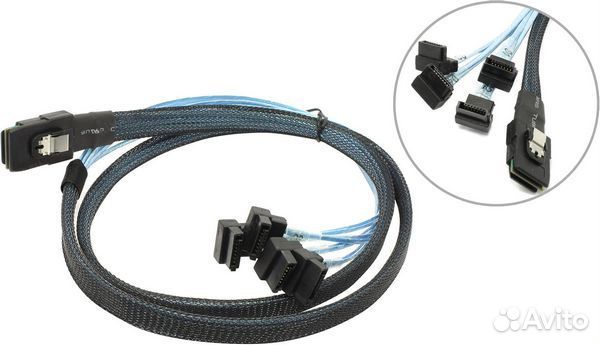 Кабель MS36-4satau-100B-S SFF-8087) 4xsata 1,0м уг