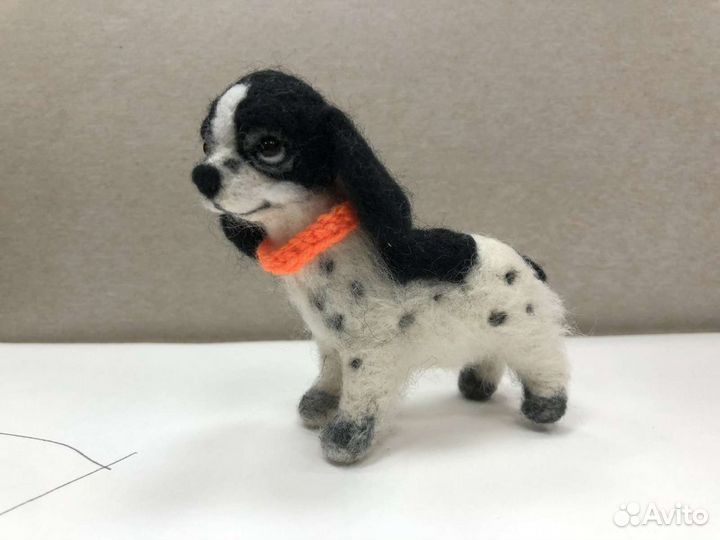 Авторская валяная игрушка русский спаниель