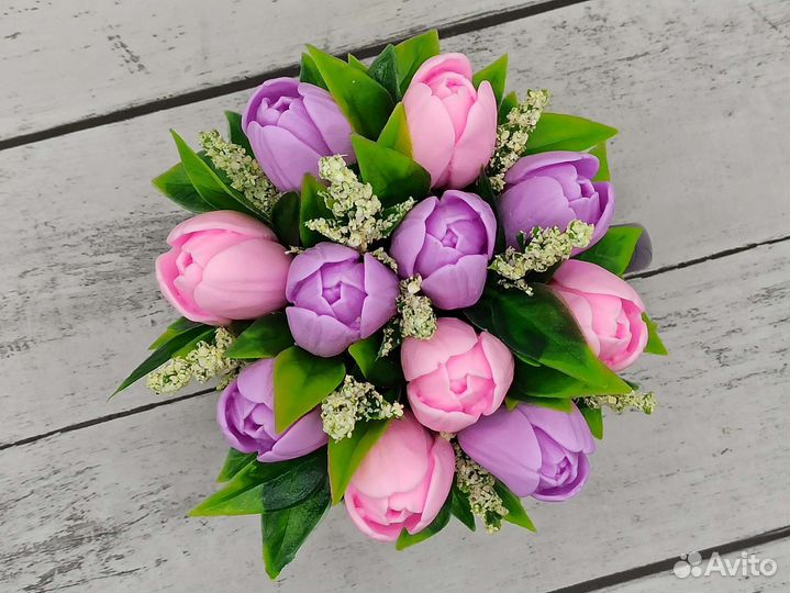 Букеты из мыльных цветов, мыло ручной работы