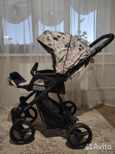 Коляска 2 в 1 Bebetto Nitello flowers