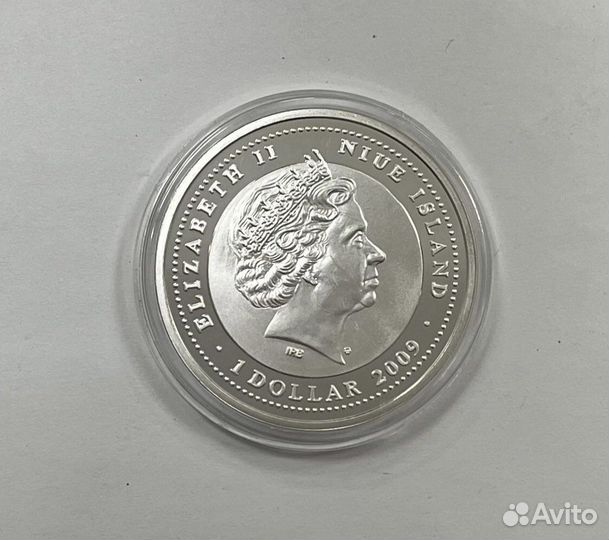 Ниуэ 1 доллар 2004 Год тигра серебро