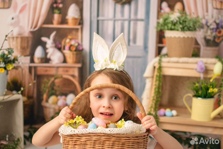 Детская фотосессия/ Пасха с кроликом