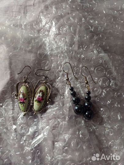 Серьги бижутерия винтаж СССР