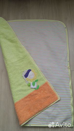 Детское одеяло с молнией конверт тёплое махровое