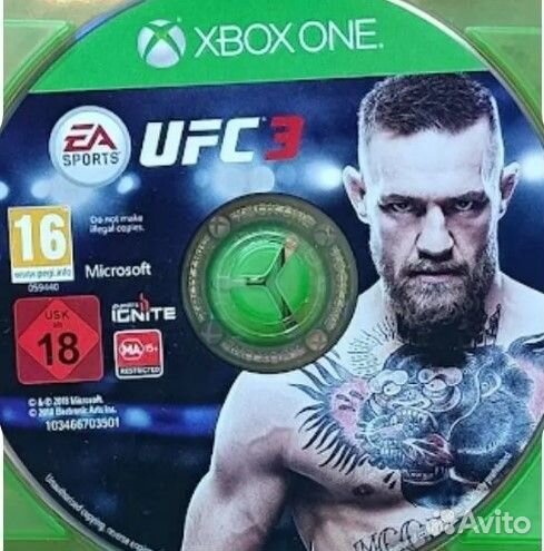 Игра UFC 3 для Xbox One Б/У без обложки