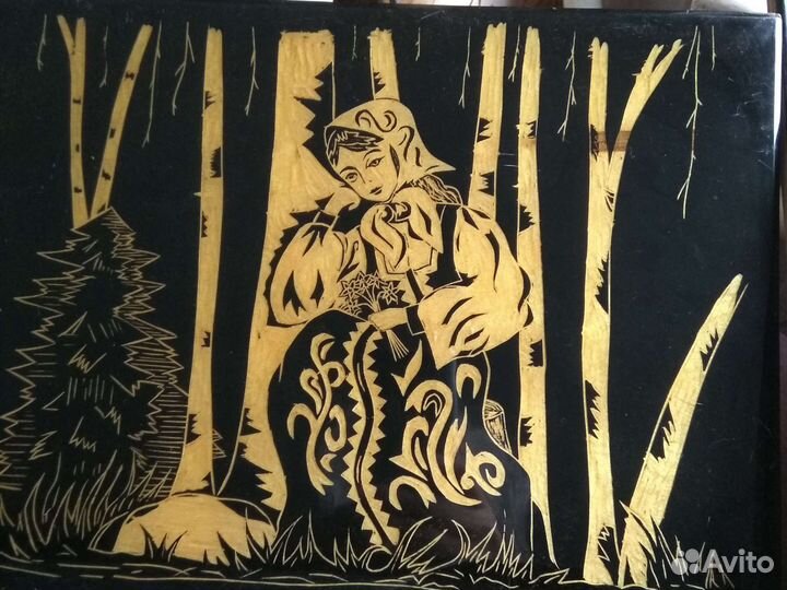 Картины панно дерево чеканка СССР