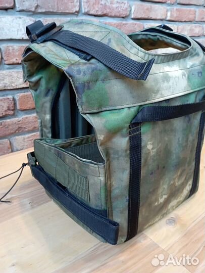 Бронежилет мох с пластинами и капами комплект