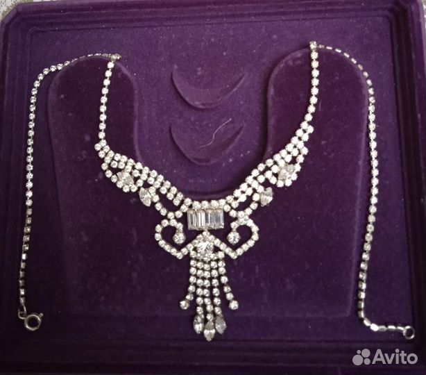 Чешская бижутерия - Колье, браслет и клипсы