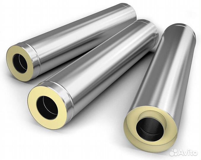 Сэндвич-труба 1,0м, ф 115х200, нерж/нерж, 1,0/0,5