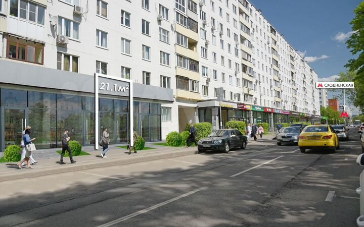Продажа торговой площади у метро, 21.1 м²