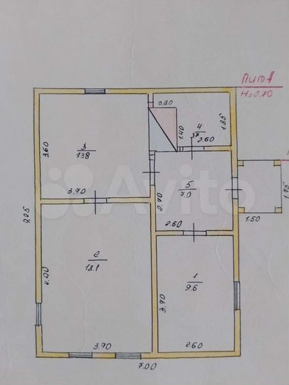 Дом 51,7 м² на участке 40 сот.