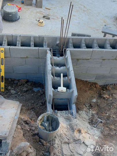 Блоки бетонные.Опалубка несъемная