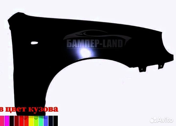 Крыло левое Шевроле Ланос новое любой цвет