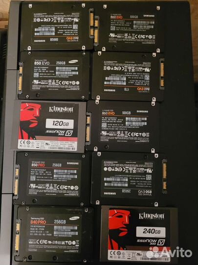 SSD диски SATA kingston и samsung 250/500/1tb
