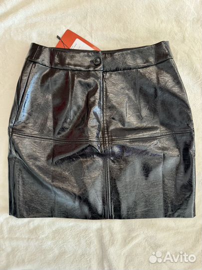 Юбка-мини из лакированной кожи Eighteen One One