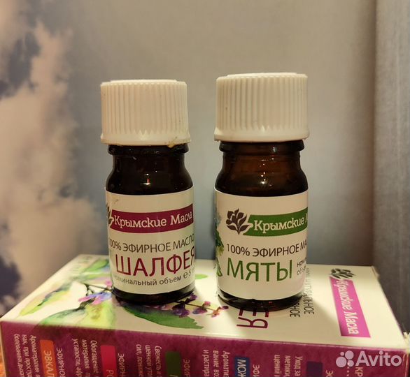 Эфирное масло мяты, эфирное масло шалфея