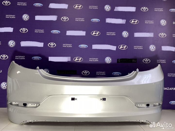 Бампер Задний серебро Hyundai Solaris 15 Хэтчбек
