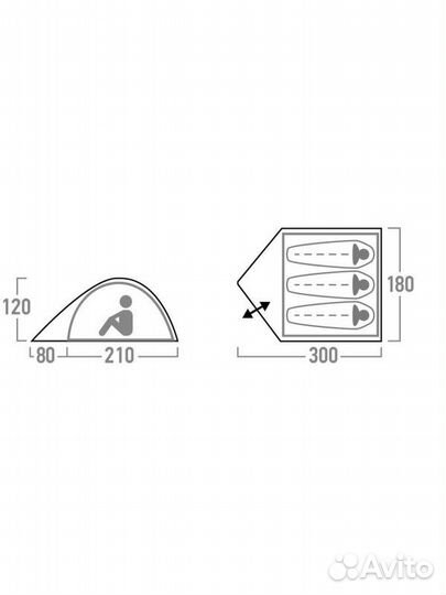 Аренда палатки 3х местной