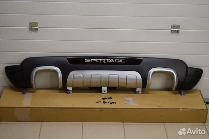 KIA Sportage 2005-2008г. Защита заднего бампера