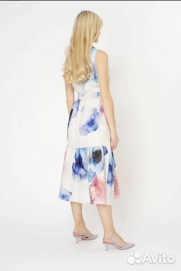 Платье летнее рр 46 лен