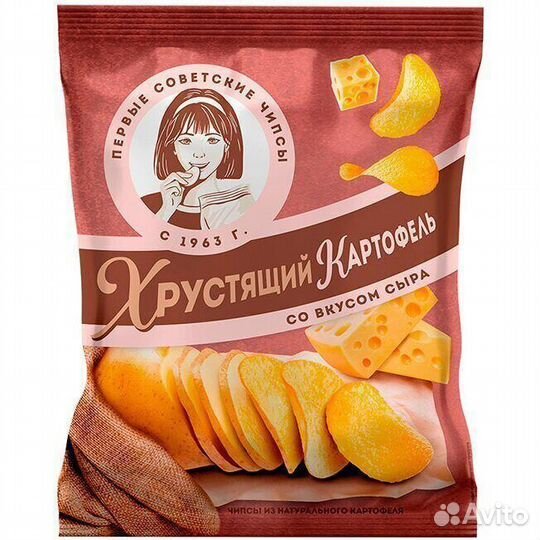 Чипсы Хрустящий картофель со вкусом Сыра 70 г
