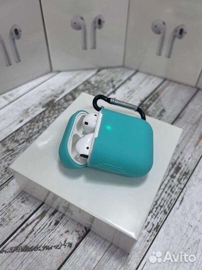 Беспроводные наушники Airpods 2 + чехол +доставка