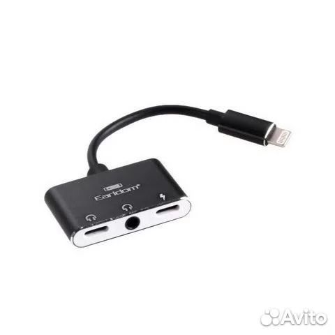 Переходник для iPhone 3в1 Dual Lightning + 3.5 Jac