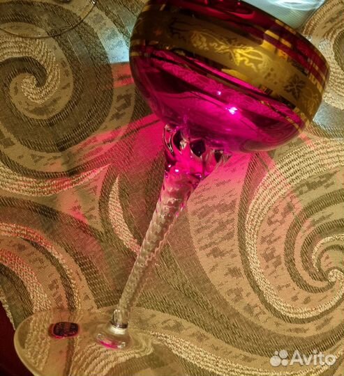 Бокалы bogemia/rona гранат 