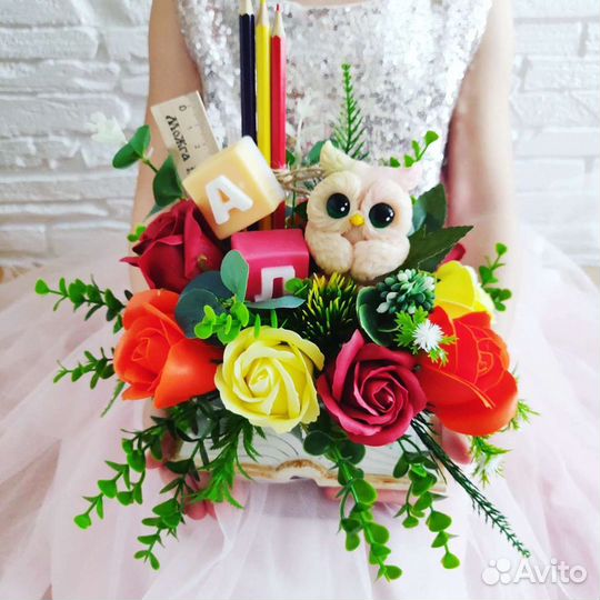 Букет из мыльных роз