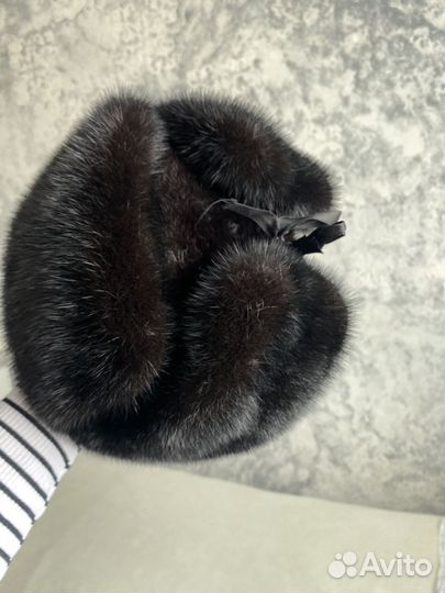 Норковая шапка мужская ушанка