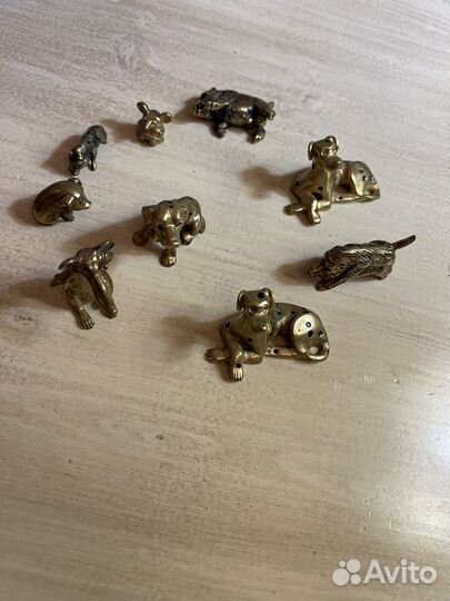 Фигурки бронза 9 штук