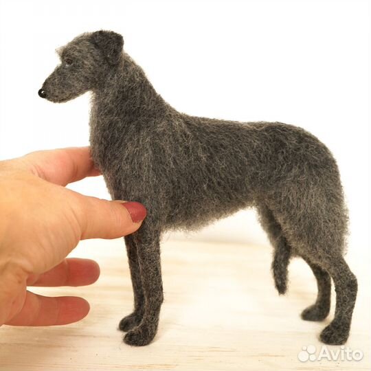 Валяная игрушка Собака породы Дирхаунд